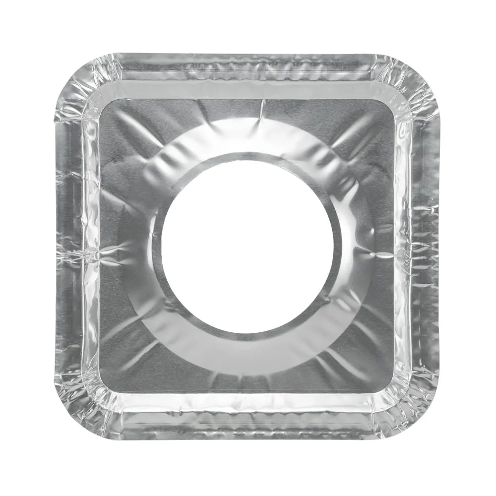 10 Aluminum Foil Square Stove Burner Covers Liners 8.46" Bibs Drip Grease Clean