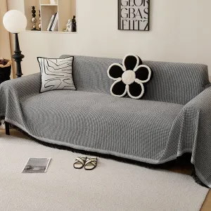 180x180cm Dark Grey Premium Polyester Sofa Throw Blanket | 180x180 cm | Multi-Seasonal Use | Sofa Protector