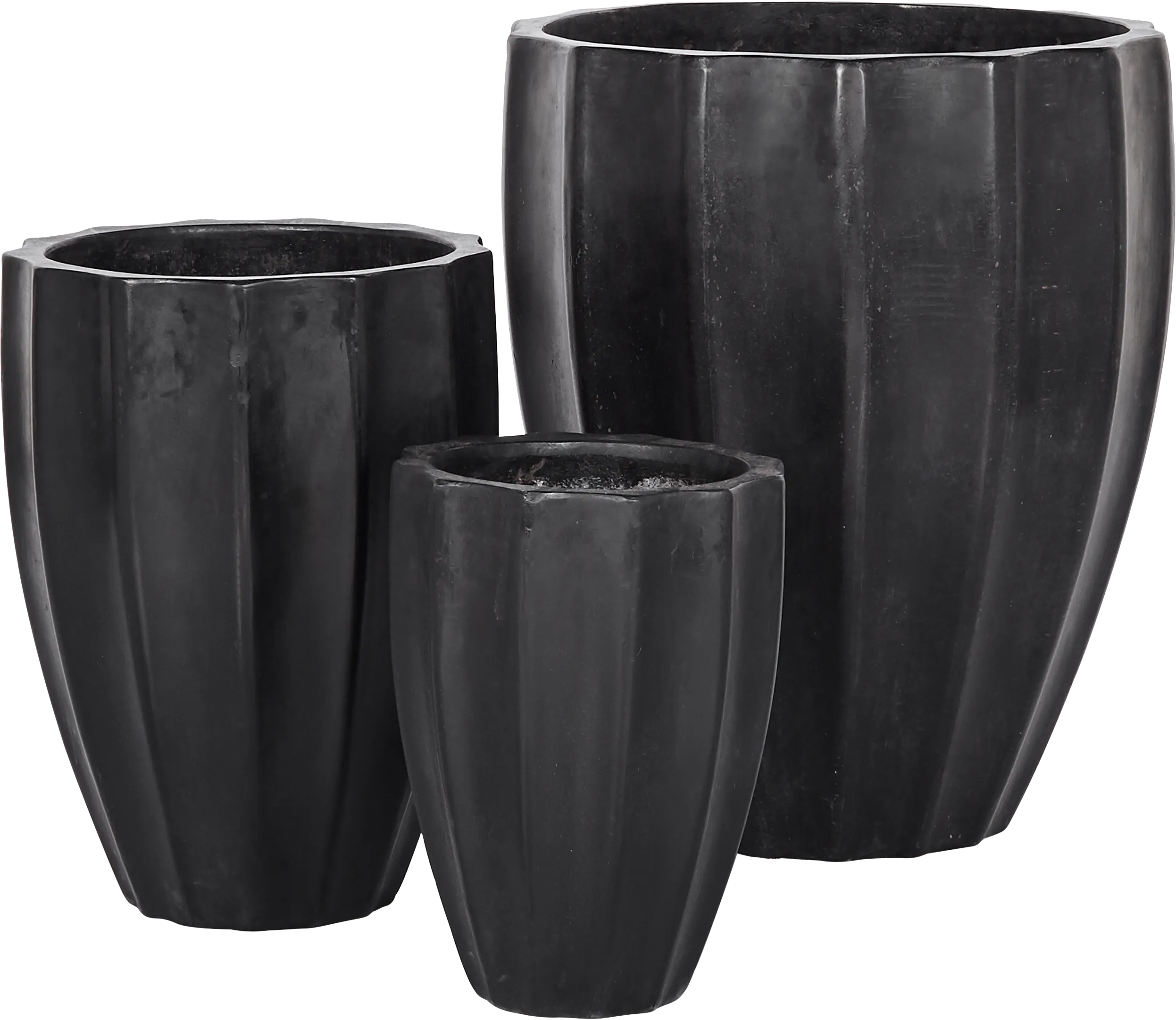 Allia Concrete Black Planter  -  Small