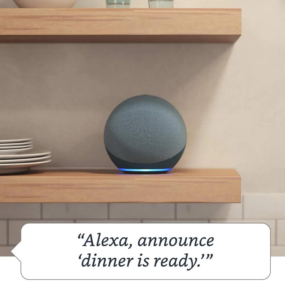 Amazon Echo (newest model), Alexa speaker with premium sound, Ideal for large bedrooms, living rooms and kitchens, Twilight Blue