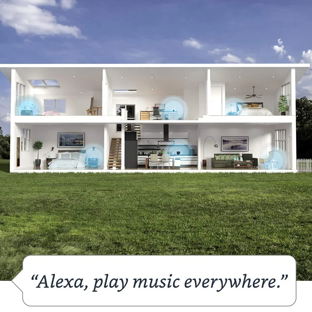 Amazon Echo (newest model), Alexa speaker with premium sound, Ideal for large bedrooms, living rooms and kitchens, Twilight Blue