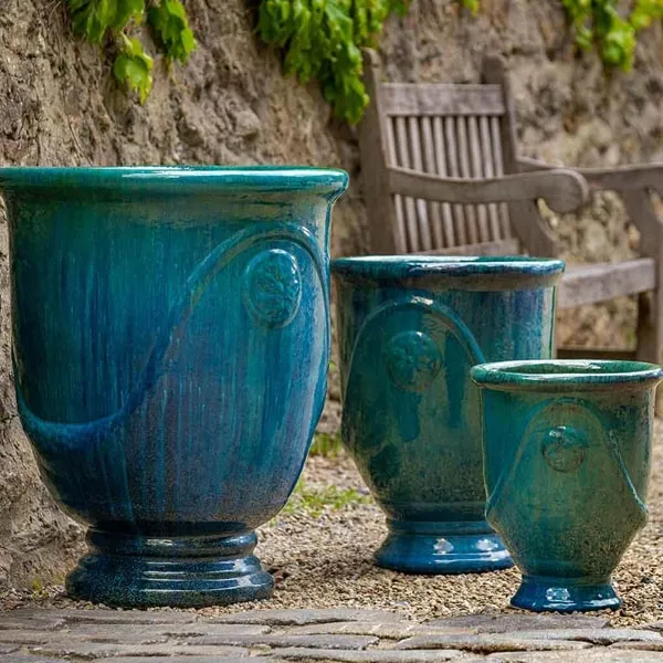 Anduze Urn Planter - Mediterranean - Set of 3 Campania International