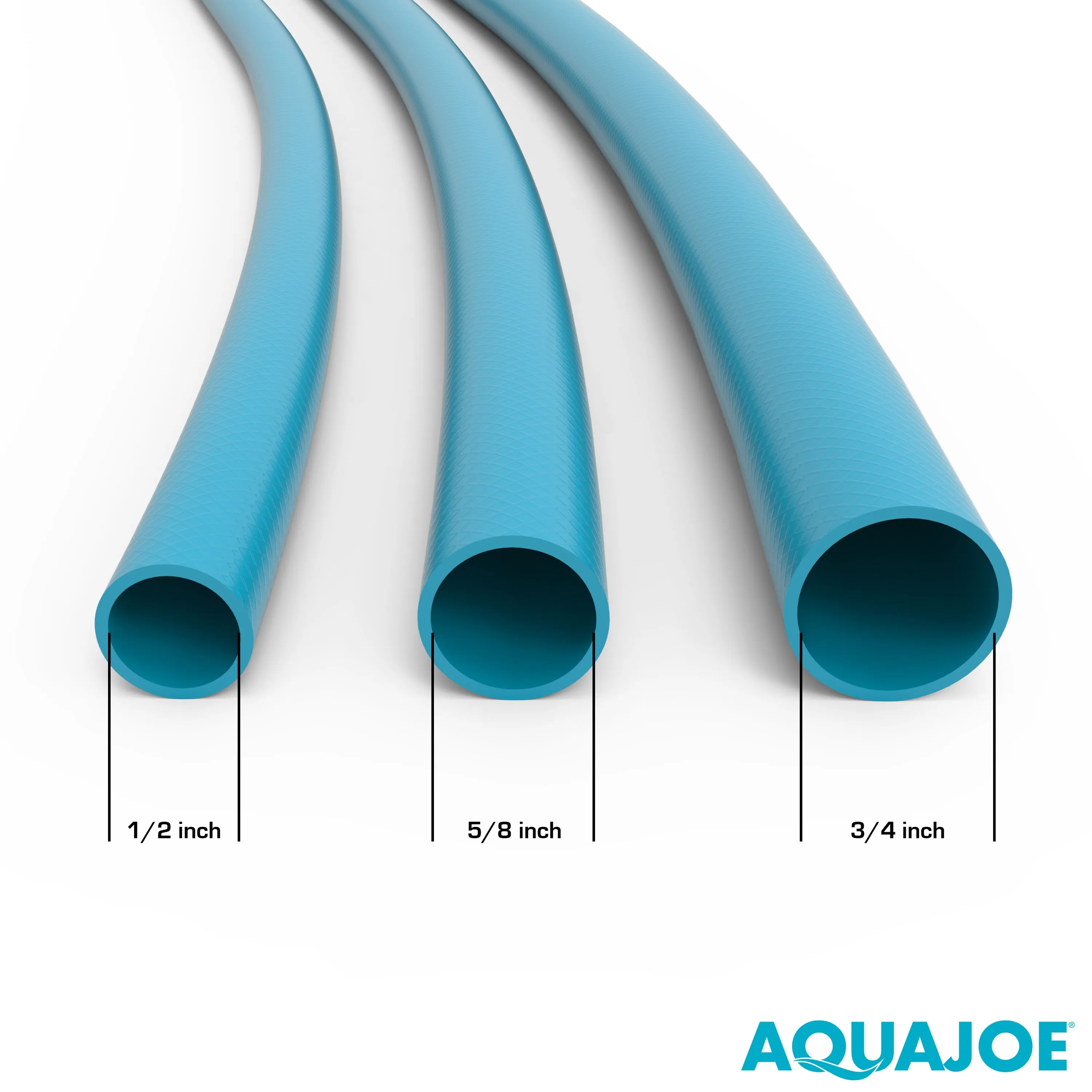 Aqua Joe AJFJH50-58-PRO Ultra Flexible Kink Free Fiberjacket Garden Hose | 50-Foot | Metal Fittings