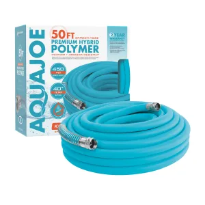 Aqua Joe AJPGH50-DWS Hybrid Polymer FLEX Kink-Free Garden Hose | 50-Foot | 5/8"