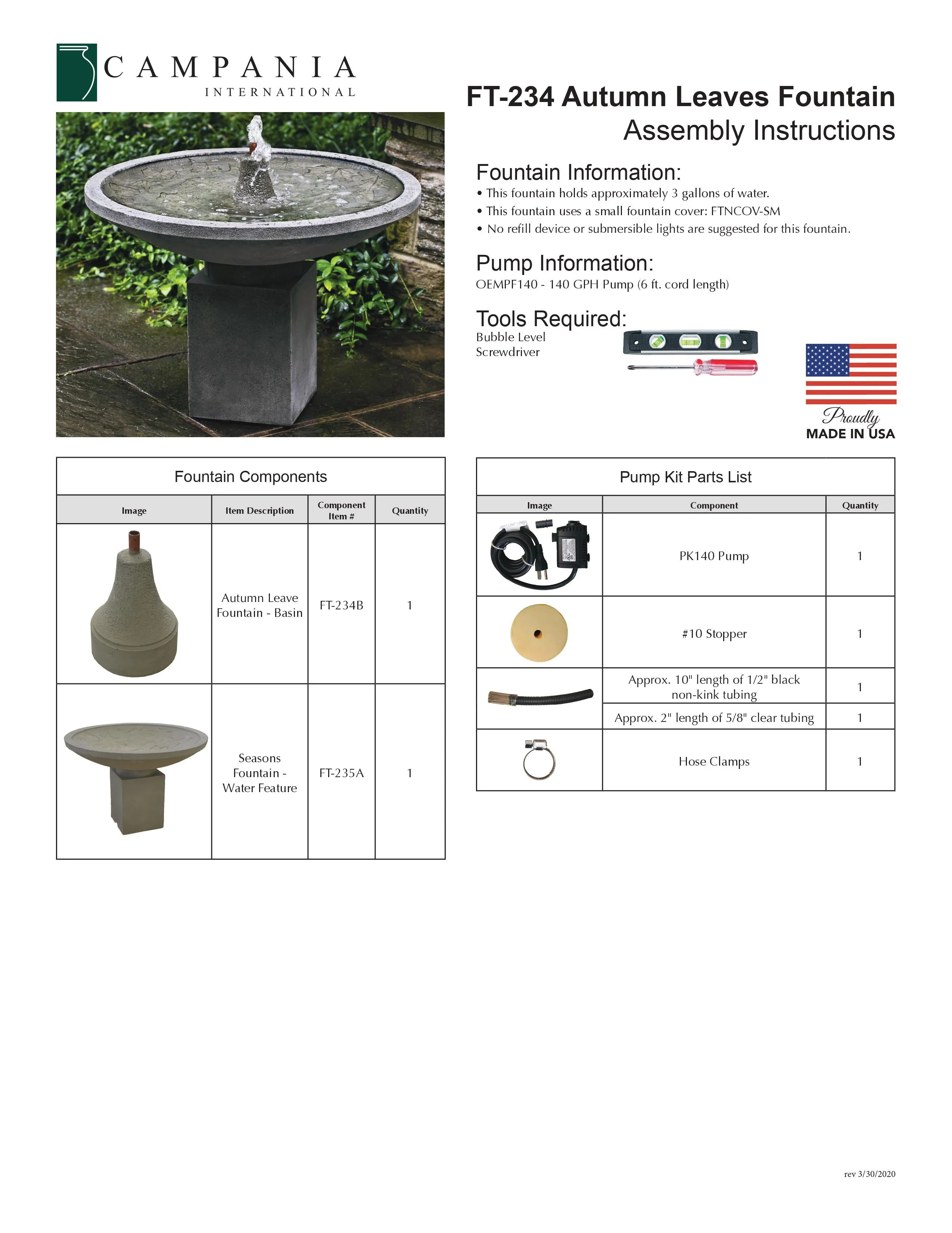 Autumn Leaves Water Fountain