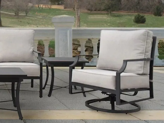Cannes Gray Outdoor 23" Square End Table