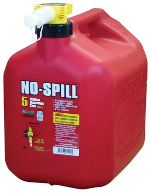 No-Spill 1450 Gas Can, 5 gal Capacity, Plastic, Red :EA: QUANTITY: 1