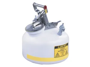 Quick-Disconnect Disposal Safety Can, polypropylene fittings for 3/8" tubing, 2 gal., polyethylene
