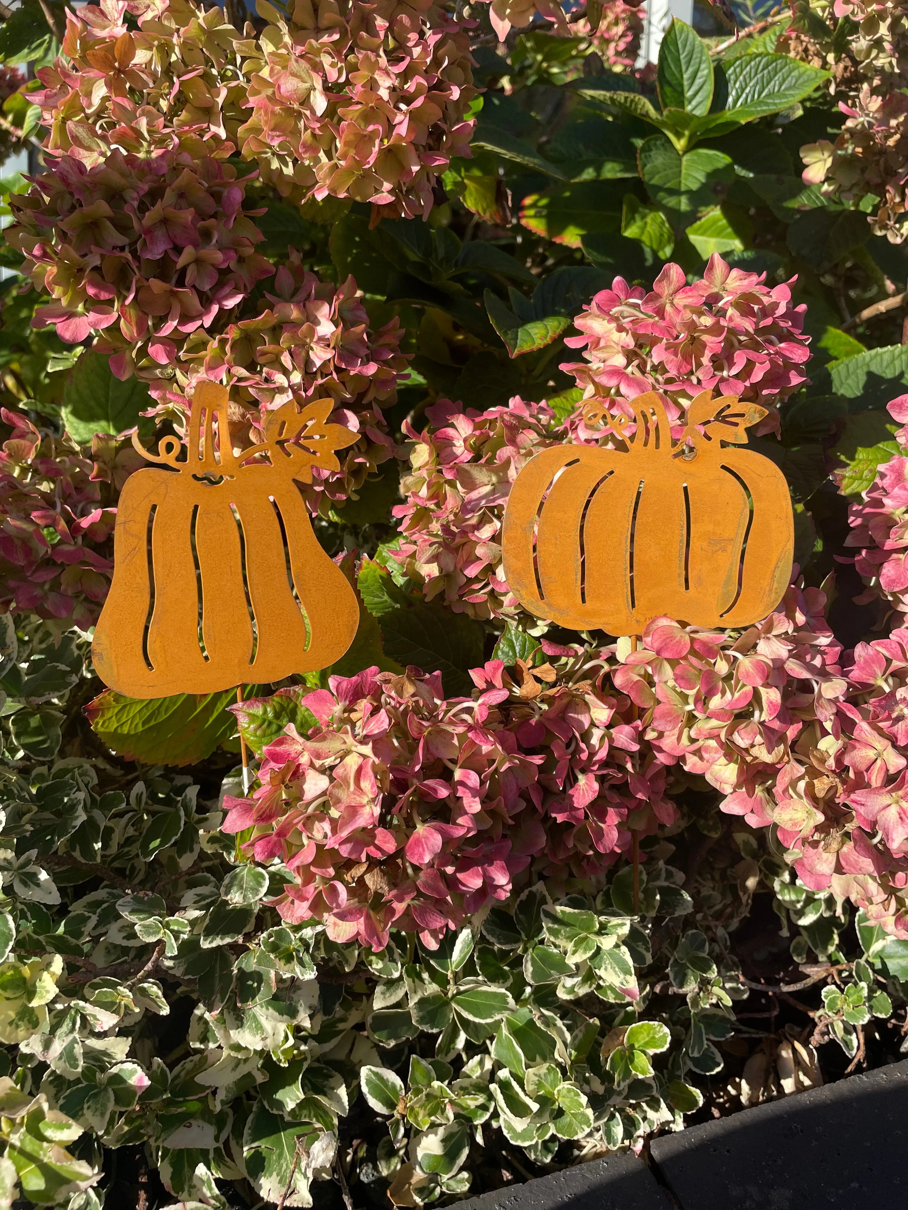 Small Rusty Pumpkin Stake